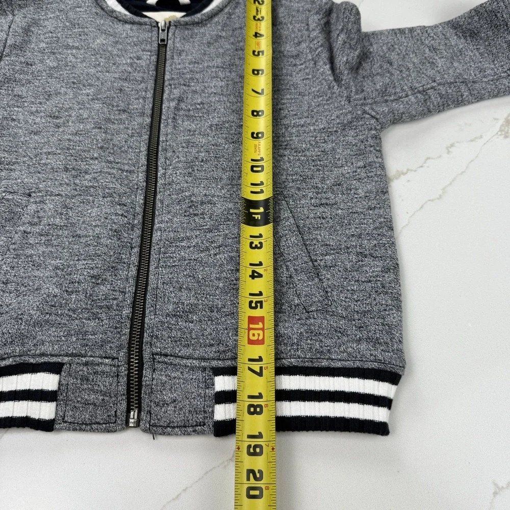Tucker +‎ Tate Soft Knit Full Zip Jacket Boys 6 Gray Black White Back to School